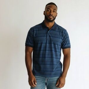 Men’s Izod Striped Short Sleeve Polo Shirt.